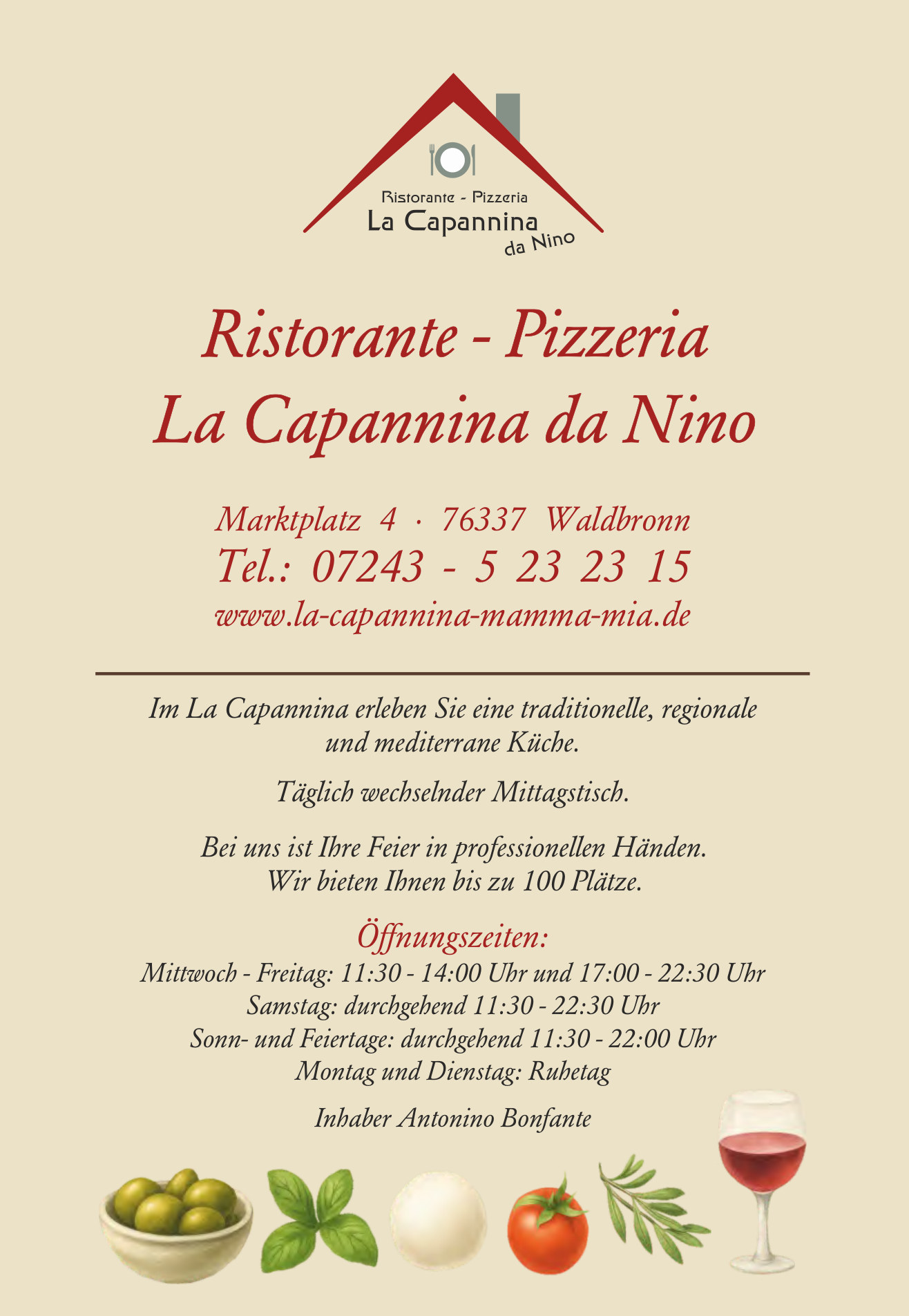 Speisekarte La Capannina da Nino - Seite 1